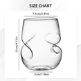 thumbnail image 3 of Veeogra Stemless Wine Glasses,Finger Indentations Comfortable Holding,Unique Fun Wine Glasses,Crystal Cocktail Glasses,Martini Glasses,Reusable Drinking Cups,For Home Bar Party Club,Gift Barware, 3 of 5