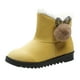 thumbnail image 1 of NECHOLOGY Botas Mujer Adulto Femenino Zapatos Botines para mujer Botas de nieve de fondo informales de felpa cálida de ante de color sólido a la moda para mujer (Yellow, 8), 1 of 7