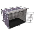 thumbnail image 6 of Aztec Dog Crate Cover, Rhythmic Abstract Modernized Prehistoric Tribal Print, Easy to Use Pet Kennel Cover Small Dogs Puppies Kittens, 7 Sizes, Coral Purple, by Ambesonne, 6 of 6