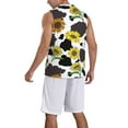 thumbnail image 5 of Easygdp Sunflowers Country Men's Mesh Basketball Jersey Quick Drying Sleeveless Shirts Fitted Muscle Tank Tops Sport Round Neck T-Shirt - X-Large, 5 of 9