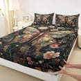 thumbnail image 4 of Homewish Mystic Butterfly Animal Twin Sheet Sets, Hippie Flower Floral Twin Fitted Sheet, Bohemian Mandala Style Flat Sheet, Breathable Home Decor, 3pcs, 4 of 8
