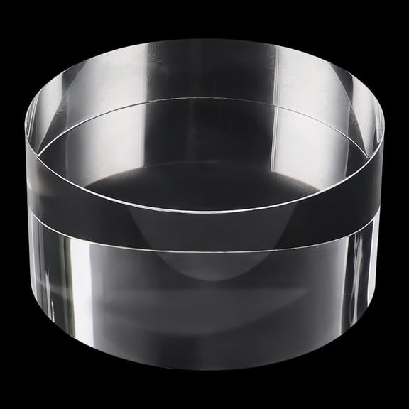 Acrylic Disc Display Block Clear Polished Round Pedestal Stand Riser Acrylic Disc Jewelry Stand Ring Showcase Display Holder Base for DIY Photography Props Boutique Product Crafts 4 x 2