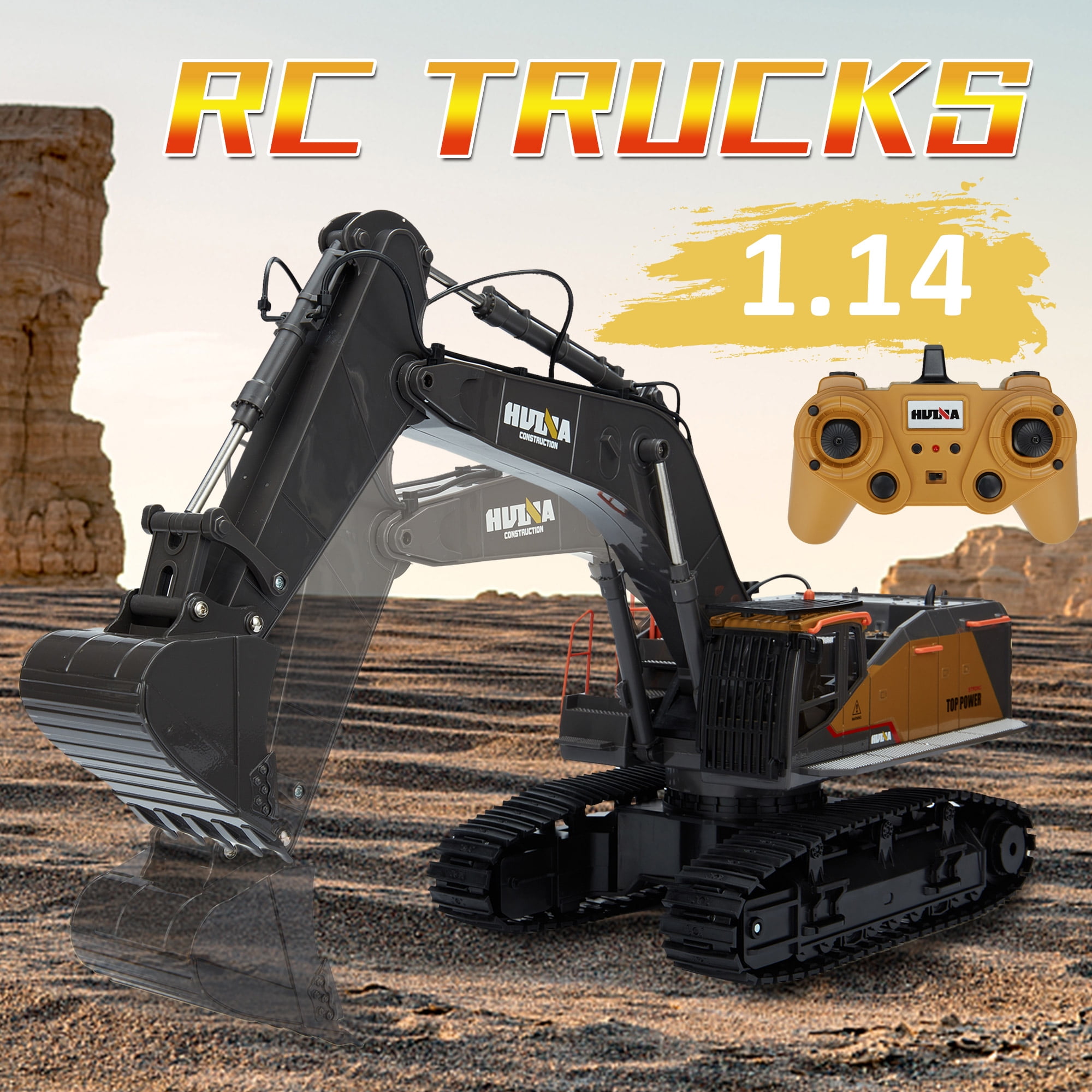 3 in 1 Remote Control Excavator Toy 1/14 Scale RC Excavator 22Channel