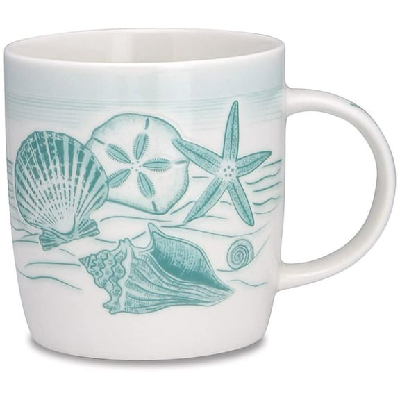 Cape Shore Atlantic Coffee Tea Mug Cup, Shells Gifts for Birthday Christmas, 14 Oz