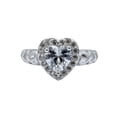 thumbnail image 3 of Metals Jewelry Men's / Women's 18k White Gold Plated Heart CZ Wedding Band Ring Size, 3 of 5