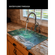 Sink Out Of Sight® Adjustable Flow-Through Mesh Kitchen Sink Cover ,20 x 30, Sunshine Stream