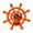 A001- Orange, variant on Rotating Bird Toys with Metal Center and Colorful Marbles,Relaxation Toys for Parakeet Cage Accessories,Boredom Buster Bird Plaything for Avian Enrichment,1 Pack