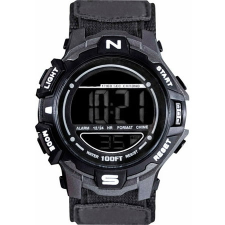 digital watch with velcro strap