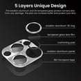 thumbnail image 3 of for iPhone 13 Pro / iPhone 13 Pro Max Camera Lens Protector, Tempered Glass Camera Cover Screen Protector Accessories, Aluminum Alloy Metal, Case Friendly (Silver), 3 of 5