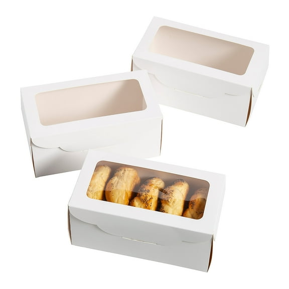 White Loaf Favor Boxes - 12 Pc