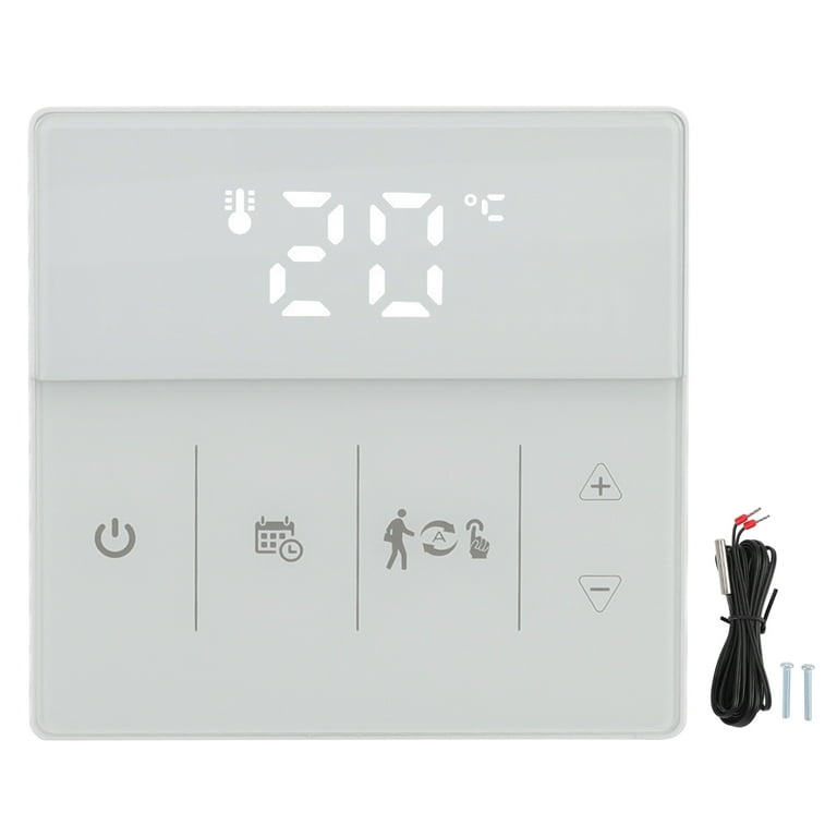WIFI Thermostat, AC 50 60Hz 90 To 240V Touch Screen Smart Thermostat For  Indoor White 