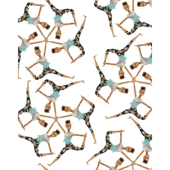 Made to Move Kaleidoscope Removable Vinyl Wallpaper by Barbie, White