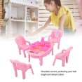 thumbnail image 4 of Table à Manger de Maison de Poupée Chaises 1:16 Plastique Haute Simulation Table Miniature Chaises pour Décoration DIY, 4 of 8