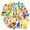 3A, variant on 35pcs-50pcs Cartoon Stickers Animal Surf Stickers Vacation Stickers for Luggage Notebook Suitcase