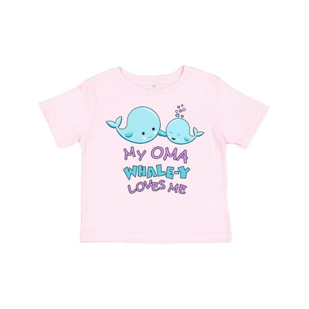 

Inktastic My Oma Whale-y Loves Me Gift Toddler Boy or Toddler Girl T-Shirt