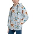 thumbnail image 2 of Lsque Sea Turtle Patten Youth Hoodie Sweatshirt Pullover with Kangaroo Pocket Boys and Girls Hoodie Warm Hoodie for Kids-Small, 2 of 6