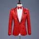 thumbnail image 3 of Traje de hombre Tops Abrigo Abrigo Abrigo Cantante de discoteca Presentador Estudio fotográfico Traje de fotografía Pajarita, 3 of 5