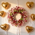 thumbnail image 7 of 20" Valentines Day Wreath – Pink & Red Berry Valentine’s Day Wreaths for Front Door Decor, Outdoor/Indoor Valentine Wreath, Romantic Home Decoration, Gifts for Women, 7 of 7