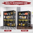 thumbnail image 3 of NYBOPAVIS 72"H Heavy Duty Shelving with Pegboard & Adjustable Rack,5-Tier Industrial Metal Shelving Unit for Garages, Warehouses,Offices, Bedrooms,23.6"D x 47.2"W x 72"H, 3 of 9