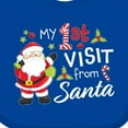 thumbnail image 4 of Inktastic My First Visit from Santa Boys or Girls Baby Bib, 4 of 4