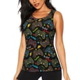 thumbnail image 1 of Balery Play Game3 Camiseta sin mangas estampada ligera para mujer, tops de entrenamiento sin mangas, camisetas de yoga transpirables de secado rápido.-Small, 1 of 7