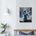 thumbnail image 4 of Jesus Embracing Woman Walk in Water Canvas Wall Art, Safe in His Arms Pictures Canvas Print Posters Wall Decor, Christian Wall Art Home Decor for Living & Prayer Room Framed, 4 of 5