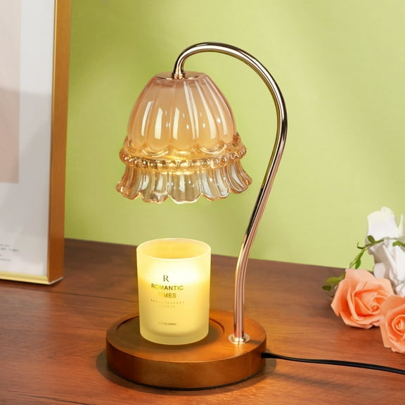 Funistree Candle Warmer Lamp with Timer and Dimmer for Jar Candle,Flower Wax Warmer Home Decor for Bedroom Living Room Decor,Electric Top Down Melter for Womens Gifts, Mom Unique