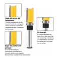 thumbnail image 4 of Brocas Rectas Perfiladoras Con Balero Atrás Para Router 4pcs Lab.G Amarillo, 4 of 5