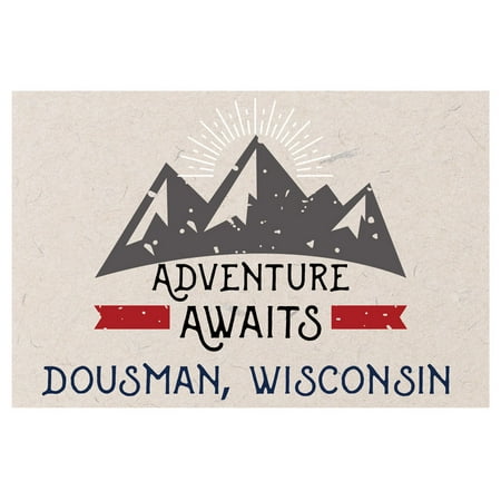 

Dousman Wisconsin Souvenir 2x3 Inch Fridge Magnet Adventure Awaits Design