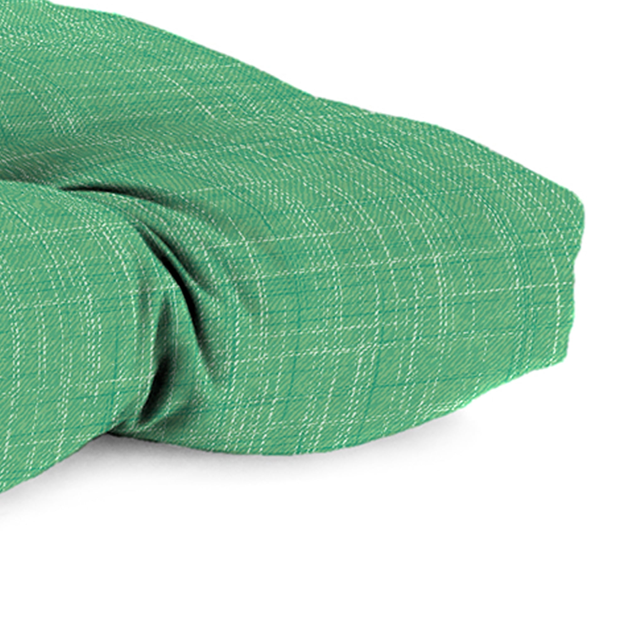 Jordan Manufacturing 44" x 18" Harlow Dill Green Crosshatch Rectangular Tufted Contoured Outdoor Wicker Settee Bench Cushion