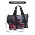 thumbnail image 2 of Travel Duffle Bag Gothic Red Skull Cemetery Travel Tote Bags Carry on Luggage Waterproof Weekender Bags with Top Handle Adjustable Shoulde Strap for Travel Gym, 2 of 5