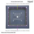 thumbnail image 3 of Gorra superior tipo pirámide Myard PNP 115445R para poste de 4x4 (10 unidades), 3 of 7