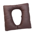 thumbnail image 1 of Cojín para asiento de inodoro impermeable con correas de fijación, accesorio acolchado para baño café, 1 of 9