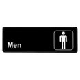 thumbnail image 1 of Alpine Industries 9 in. x 3 in. Black Men Restroom Sign 5-Pack, 1 of 3