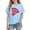 F361-Blue, variant on hengsof Kids Crewneck Short Sleeve Graphic Tees Cute Print Shirts Cotton Summer Outfits