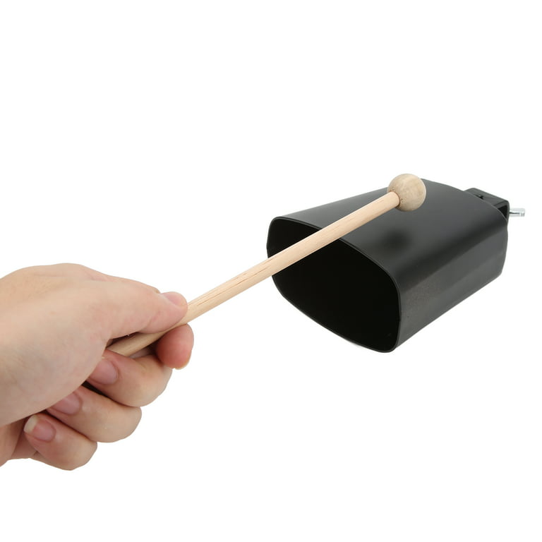 Cow Bell Noise Makers Musical Hand Percussion Cowbell for Drum Set Black  V6Y4