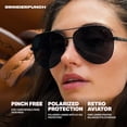 thumbnail image 3 of GRINDERPUNCH XL XXL Aviator Sunglasses for Men Big Head Oversized Polarized - Black, 3 of 10