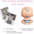 thumbnail image 3 of Decoración Baby Shower Niño Belug Set Globo azul/blanco, 3 of 5