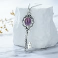 thumbnail image 2 of Key Neckalce for Women 925 Sterling Silver Amethyst Key Pendant Jewelry Birthday Gift, 2 of 7