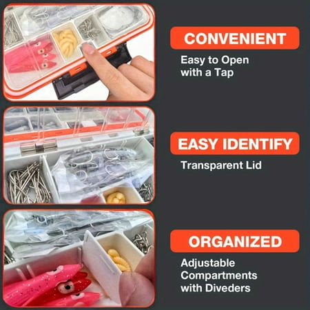 DEKAXID Fishing Lures Kit For Freshwater Bait Tackle Kit For Bass Trout Salmon Fishing Accessories Tackle Box Including Spoon Lures Soft Plastic Worms Crankbait Jigs Fishing Hooks