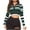 Green, variant on aidice Crop Tops for Women Casual Lapel Neck Button Long Sleeve Blouses Slim Fitting Striped Shirts