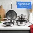 thumbnail image 5 of Stainless Steel Cookware Set 21 Piece,Nonstick Kitchen Cooking Set with Frying Pans,Wok,Soup Pot*3,Milk Pot,Induction/Oven Safe, 5 of 9