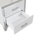 thumbnail image 6 of Gzxs 2-Drawer Mirrored Nightstand, White Storage Bedside Table with Metal Handles, Easy Assembly, 22.4"L x 15.7"W x 23.6"H, 6 of 7