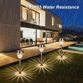 thumbnail image 3 of 4 PCS Solar Powered Energy LEDs Lawn Light Spike Lamp Sensitive Light Control/ IP44 Water Resistance/ Built-in 600mAh High Capacity Rechargeable Cell for Patio Pathway Garden Yard, 3 of 7