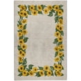 thumbnail image 2 of Addison Rugs Dream Shag Premium Machine Washable Transitional Sunflower Border Yellow Rectangle Rug, 3' x 5', 2 of 8
