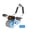 Blue, variant on Blue Abdominal Trainer Double Wheel Ab Roller with Mat and Timer for Core Strength Exercise