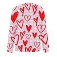 thumbnail image 5 of Aboser Womens Valentine's Day Shirt,Valentines Day Gifts Sweatshirt for Women Loose Fit Crewneck T-Shirt Heart Print Long Sleeve Blouse Tops for Girls, 5 of 5