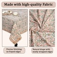 thumbnail image 4 of Verolix Floral Tablecloth 60 x 60 Inch Square, Blue White Pattern Table Cover, Waterproof Washable Wrinkle Resistant Polyester Fabric for Dining Kitchen Indoor Outdoor Use, 4 of 5