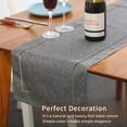 thumbnail image 3 of GFDYREE Decorative Linen Table Runner Farmhouse Style Tabletop Collection 14 x 108 Inches Table Runners for Everyday Dining Wedding Party Holiday Home Decor (14" x 108", Grey/Straight), 3 of 7