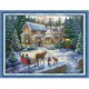 thumbnail image 1 of 57*44cm DIY hecho a mano contado punto de cruz juego de costura bordado Kit paisaje de Navidad decoración del hogar 14CT, 1 of 8